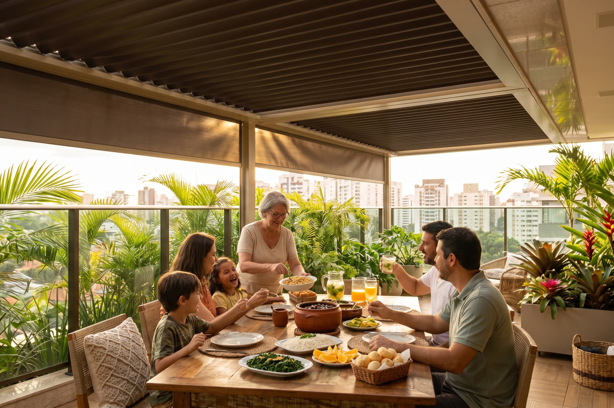 Sky Classic — Louvered roof system com lâmina em "S"