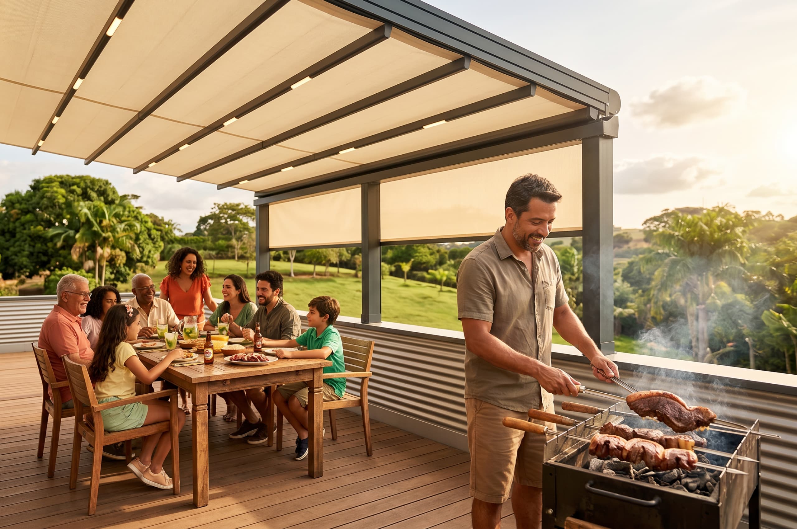 Skyline — Folding pergola — pérgola retrátil